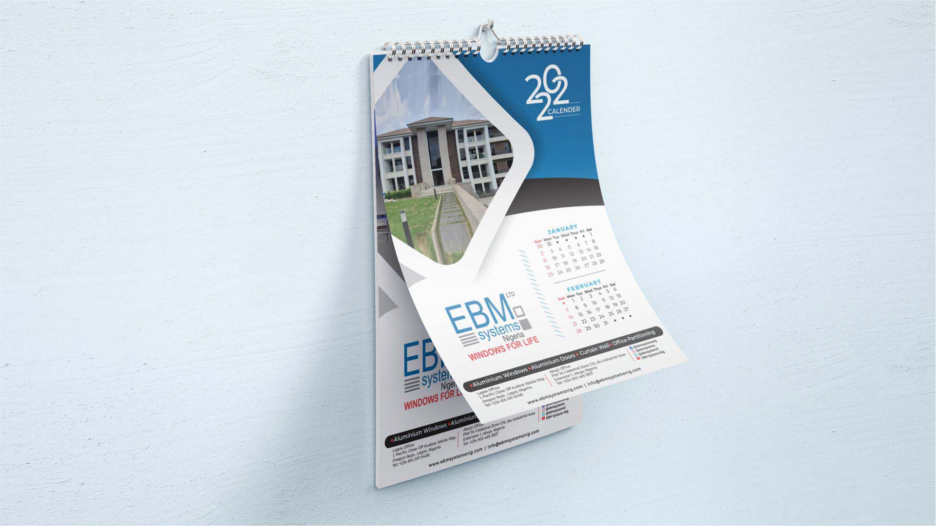 A2 Wall Calendars Design and Printing in Lagos Nigeria