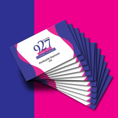 best printers in lagos nigeria 927 cakes int'l Business Cards