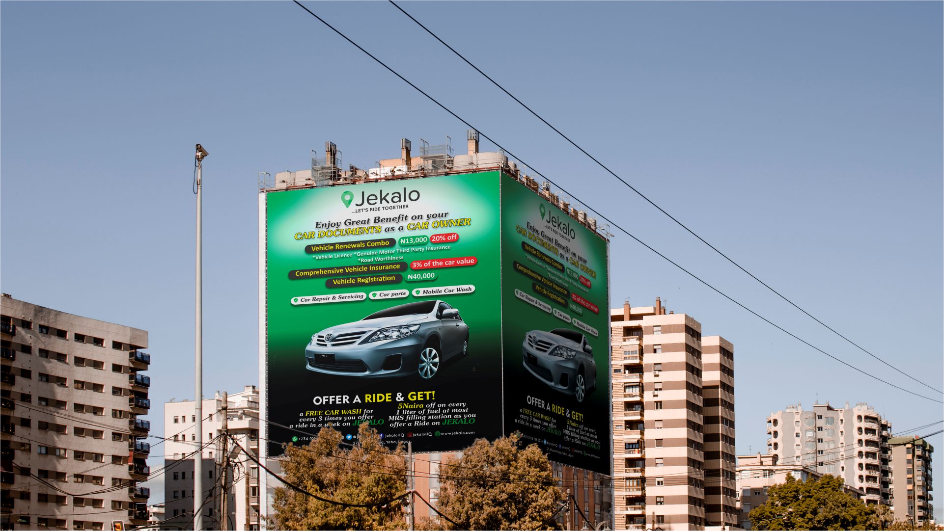Jekalo Billboard Poster Branding Adverts in Lagos Nigeria