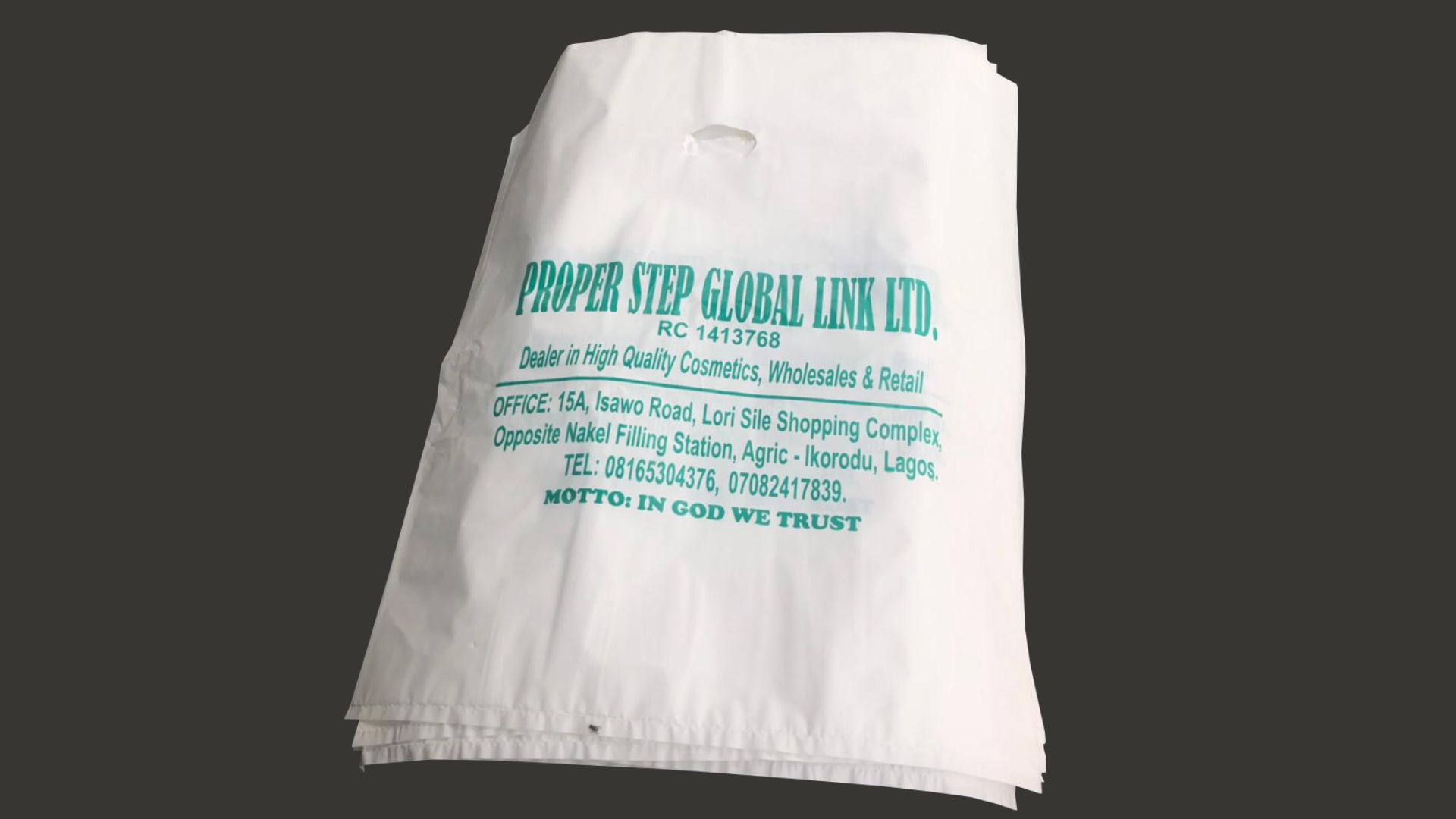 Poly Bag Nylon Printing and Design in Lagos Nigeria