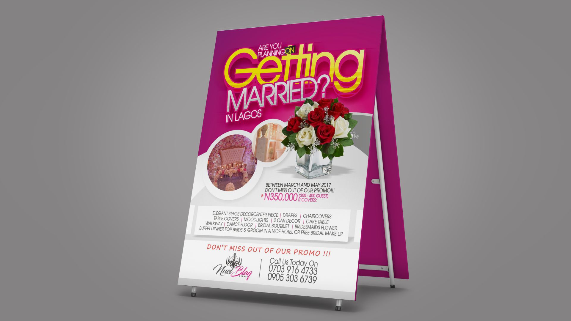 Advertising Sandwich Board Poster Design and Printing in Lagos Nigeria