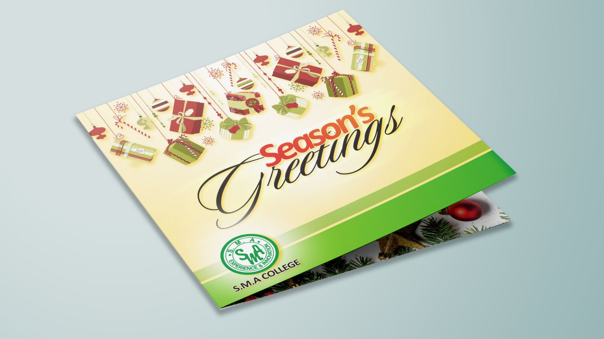 Bi-fold Season's Greetings Card Design in Lagos Nigeria