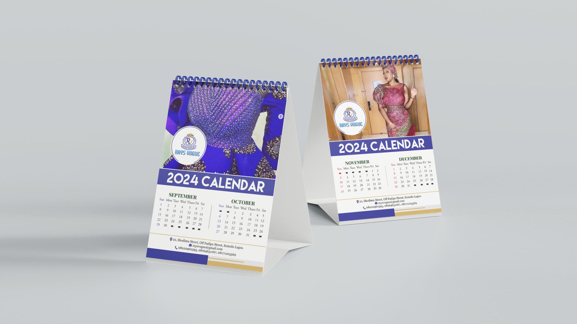 Portrait Table Calendar 2022 Printing and Design in Lagos Nigeria