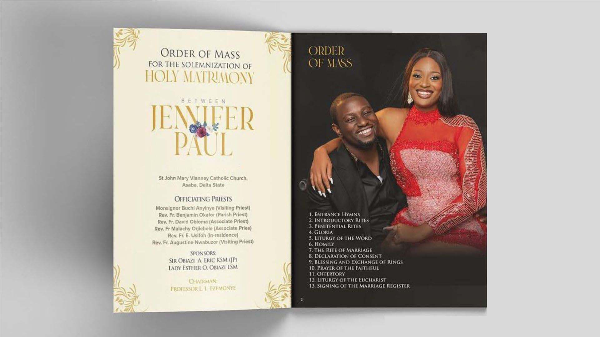 Magazine Wedding Programme Design and Printing in Lagos Nigeria