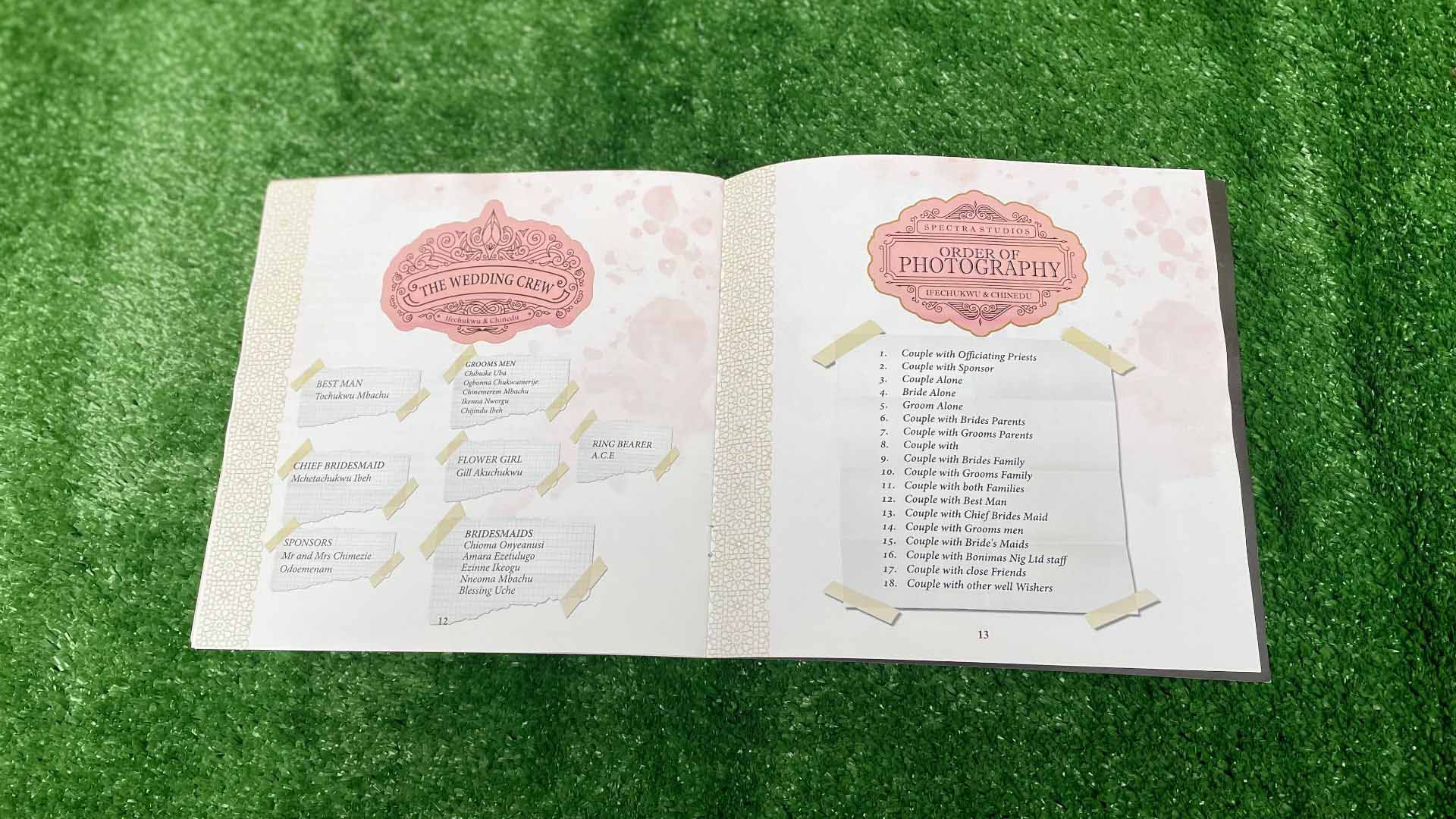 Magazine Wedding Programme Design and Printing in Lagos Nigeria