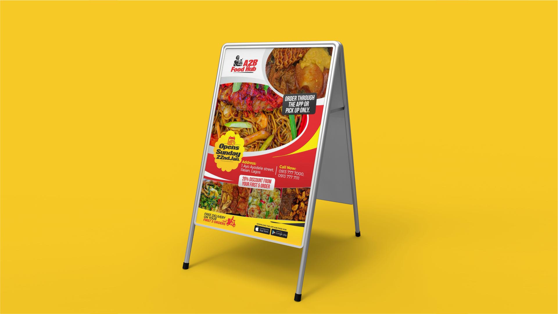 Outdoor Advertising A Frame Sign Stand Print in Lagos Nigeria