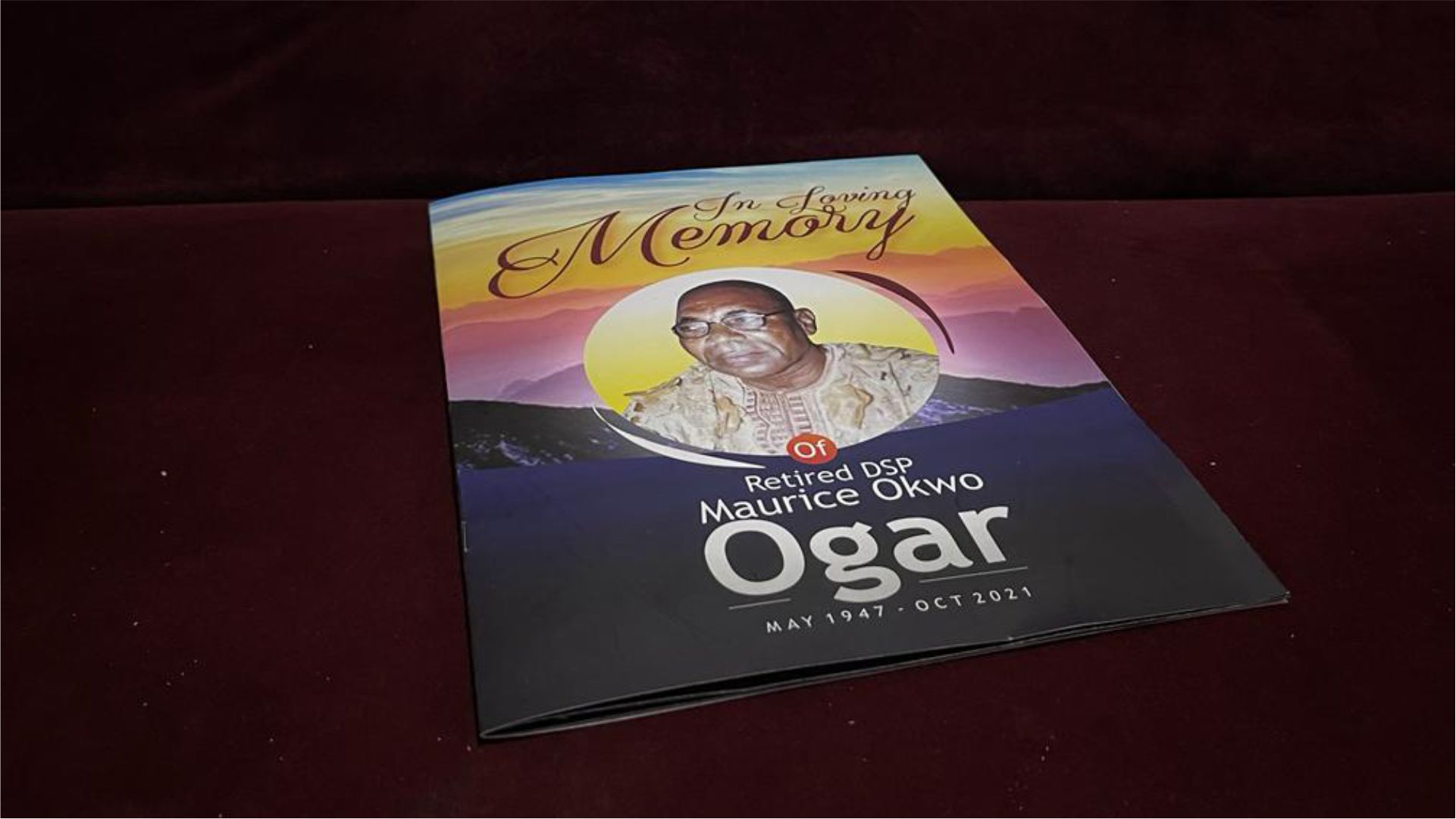 Bi-fold Funeral Programme Design in Lagos Nigeria
