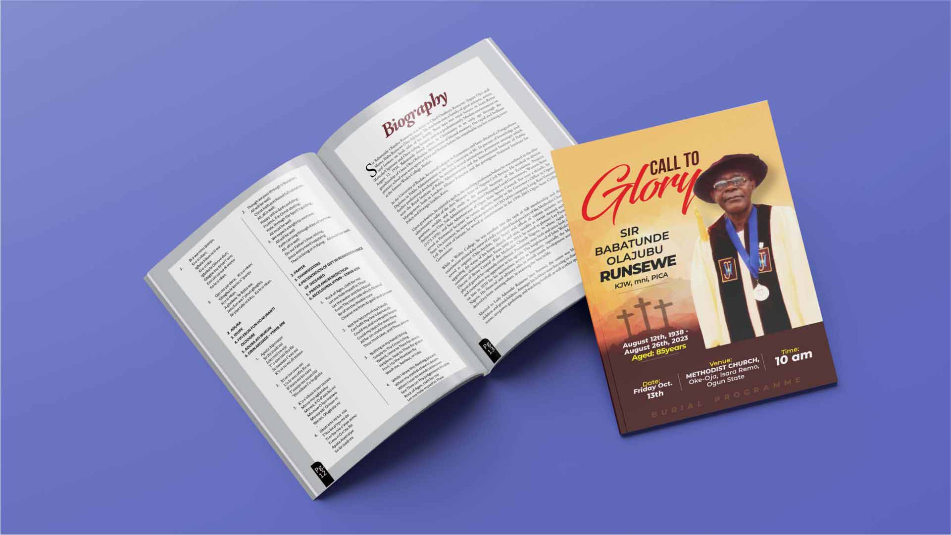 Burial Funeral Programme Print and Design in Lagos Nigeria