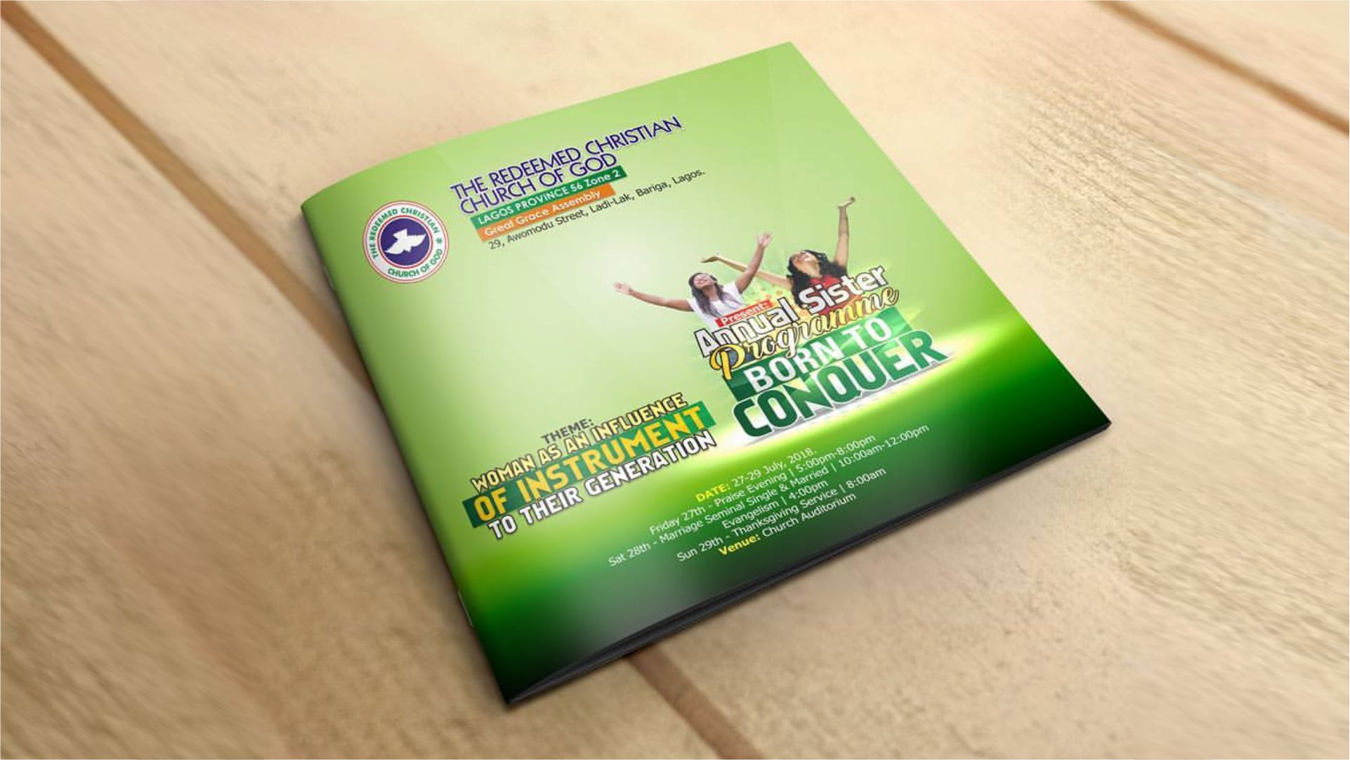 Church Program printing and design in Lagos Nigeria