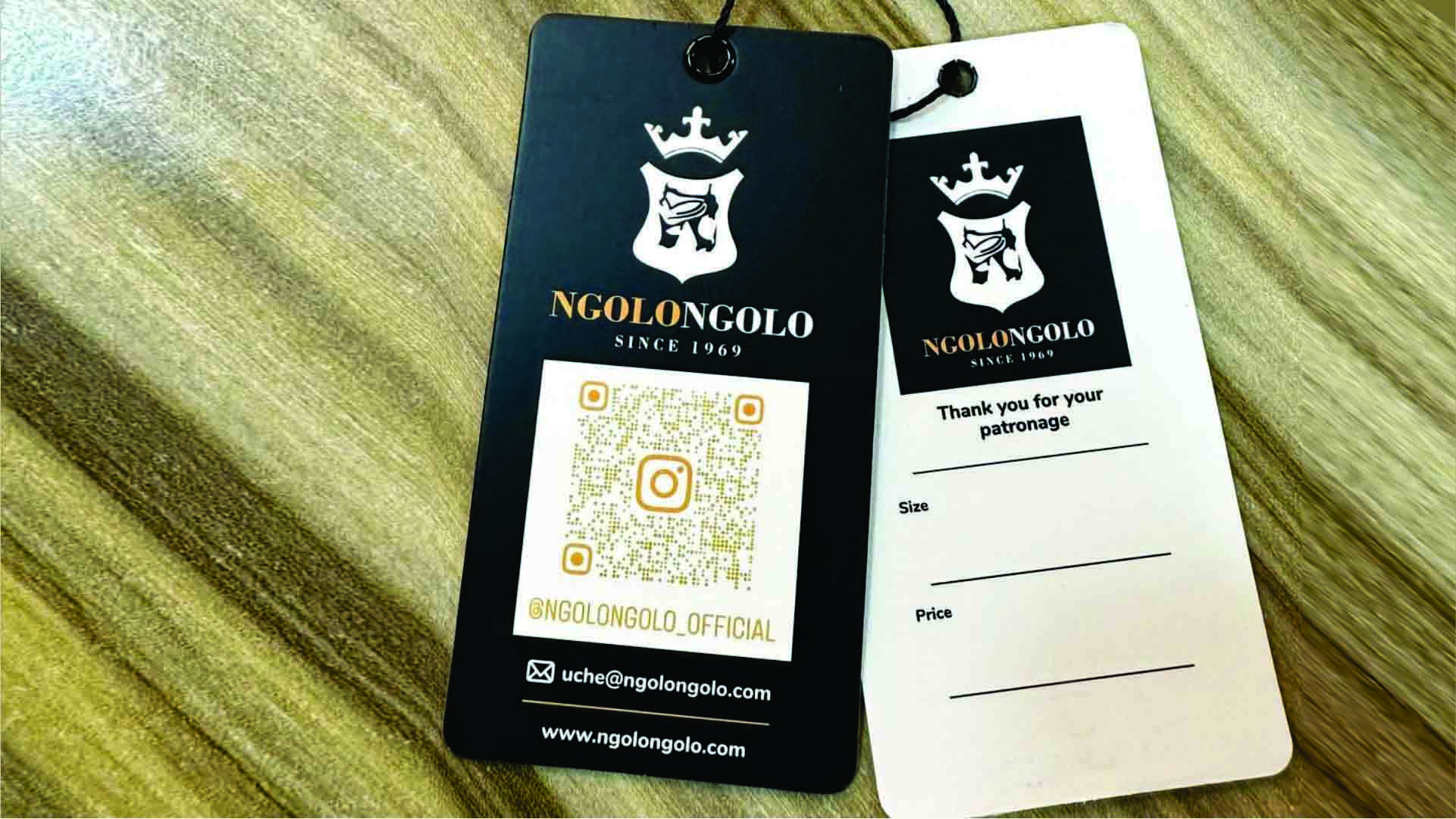 Clothing Tags Design and Print in Lagos Nigeria