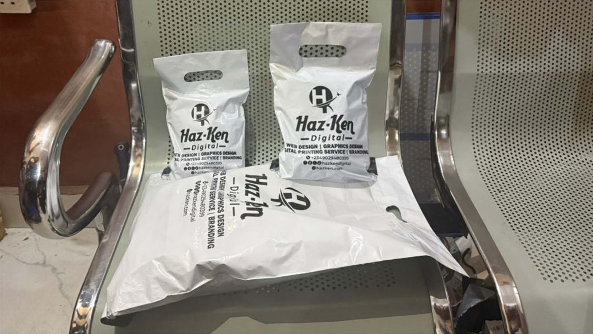 Die-cut Handle Courier Nylon Bag Design and Printing in Lagos Nigeria