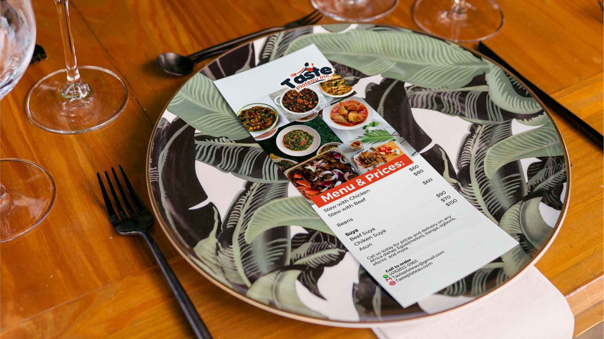 Food Menu Print and Design in Lagos Nigeria