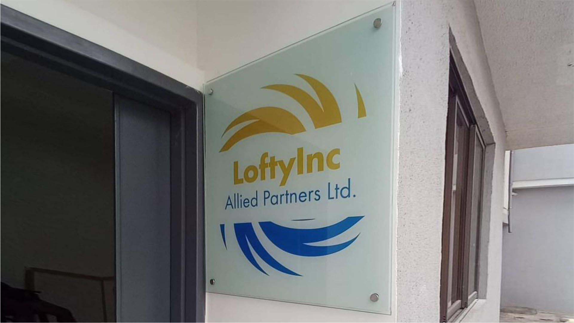 Wall Glass Logo Signs Making Brand and Design in Lagos Nigeria