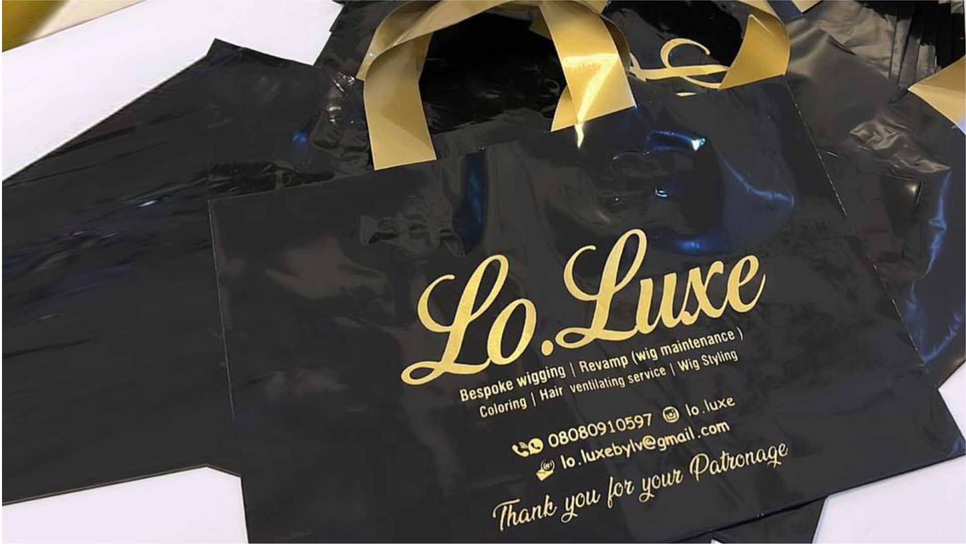 Loop Handle Nylon bags Design and Printing in Lagos Nigeria