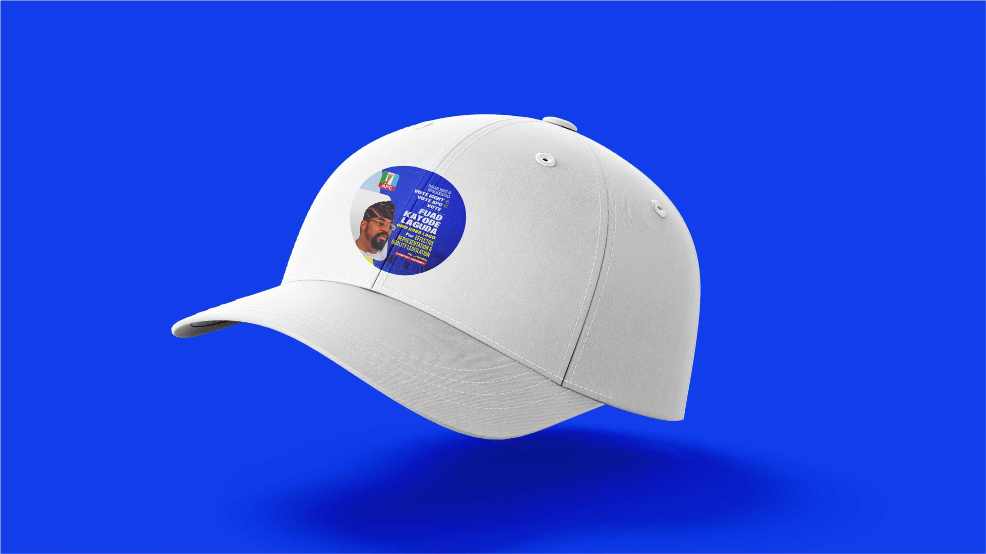 Political Campaign Face Cap Print and Design in Lagos Nigeria