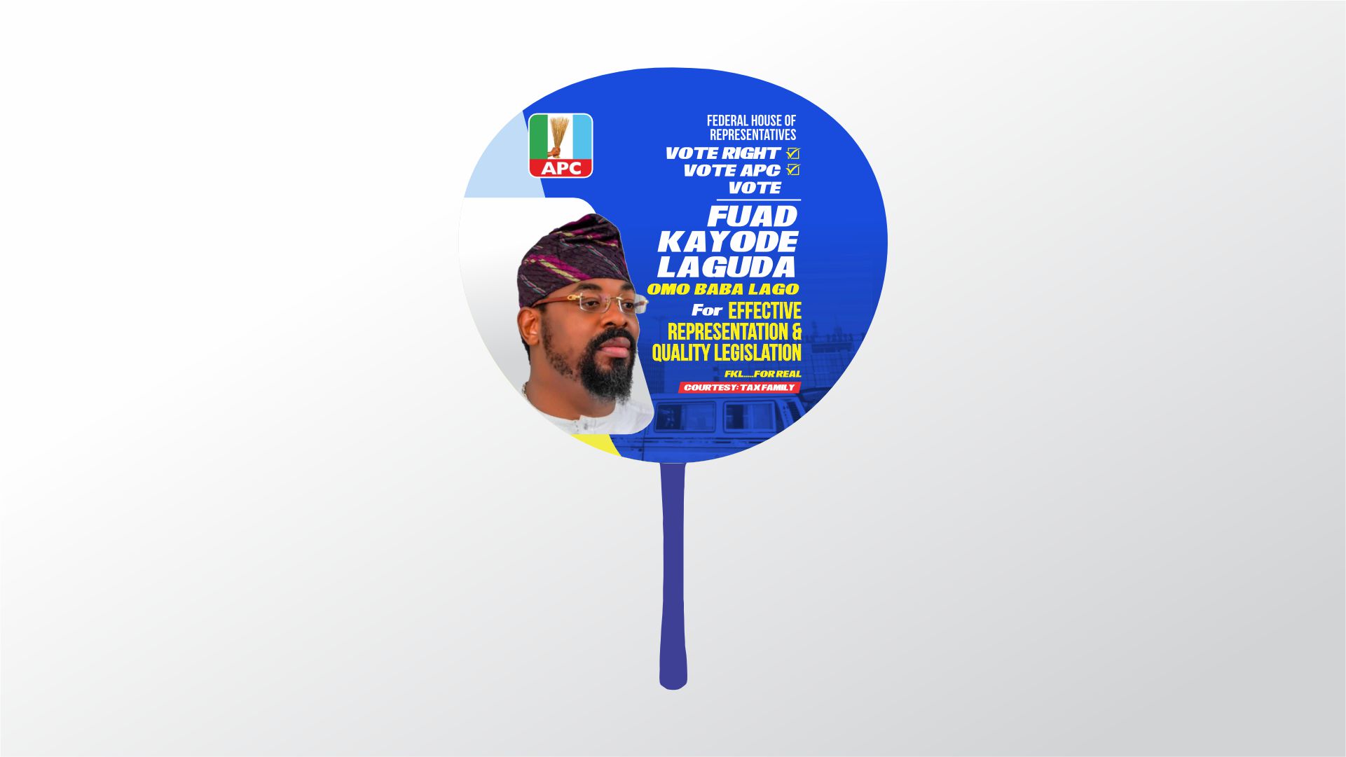 Political Campaign PVC Hand Fan Print and Design in Lagos Nigeria