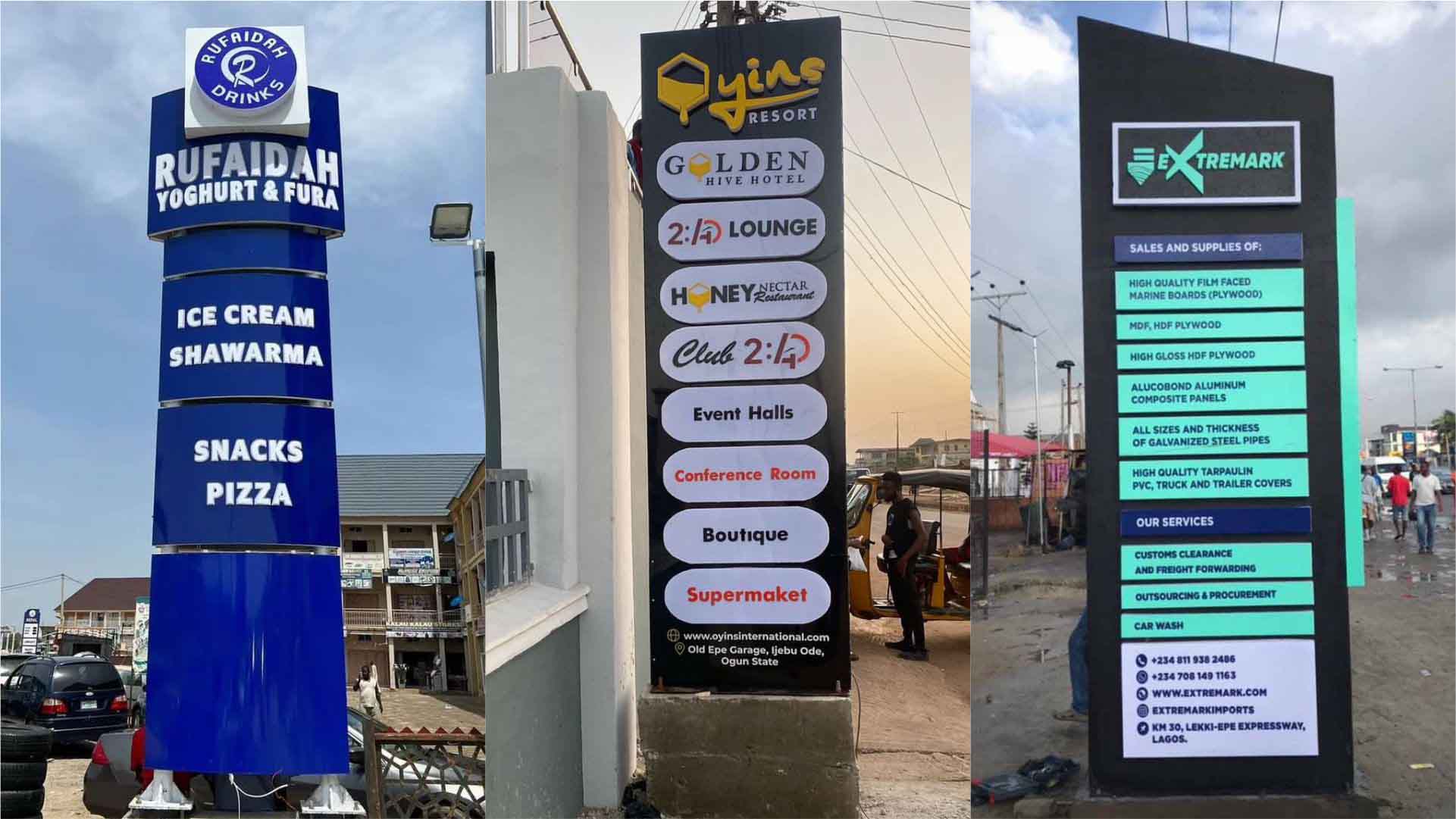 Pylon Signs Maker Branding Design in Lagos Nigeria