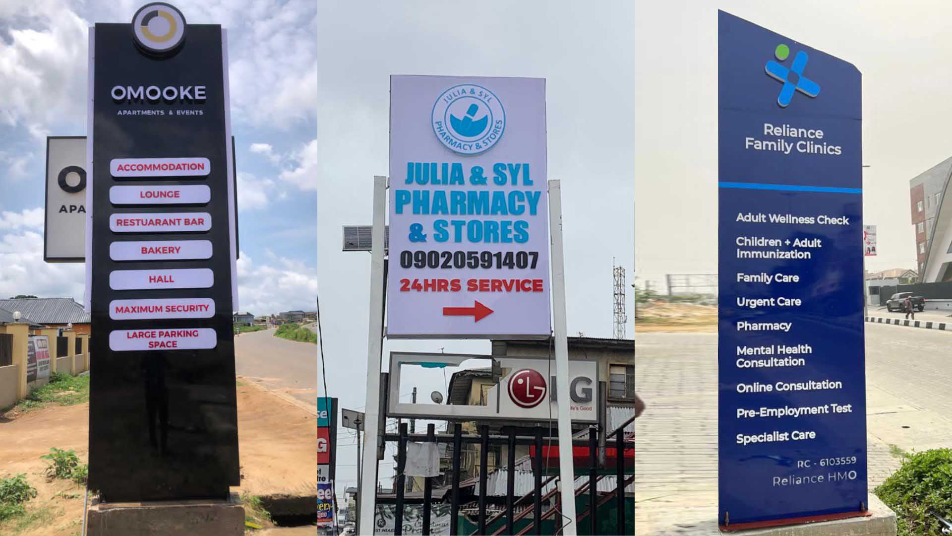 Company Pylon Signage & Signs Maker in Lagos Nigeria