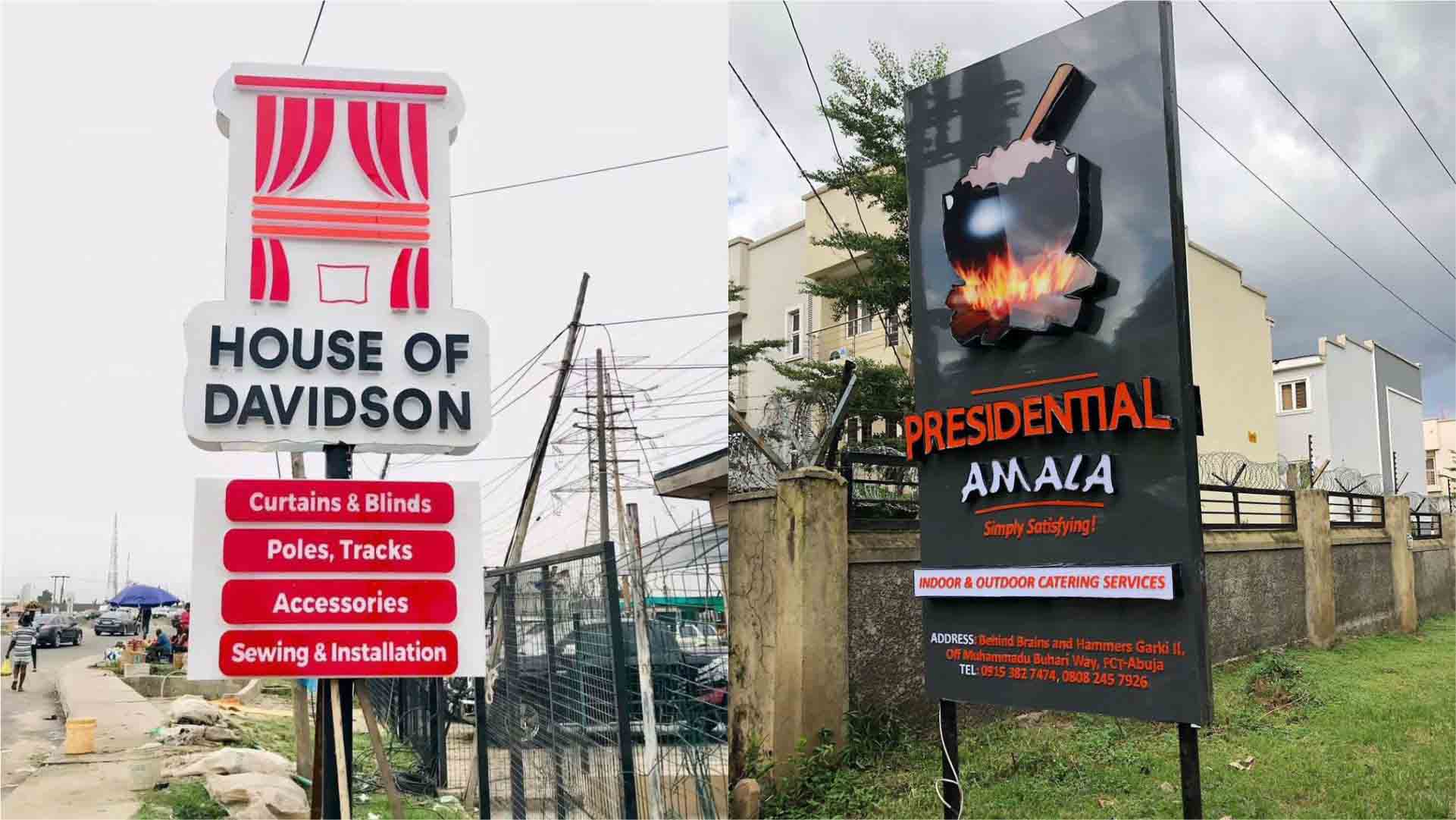 Pole/Pylon Signs Making Branding Design in Lagos Nigeria