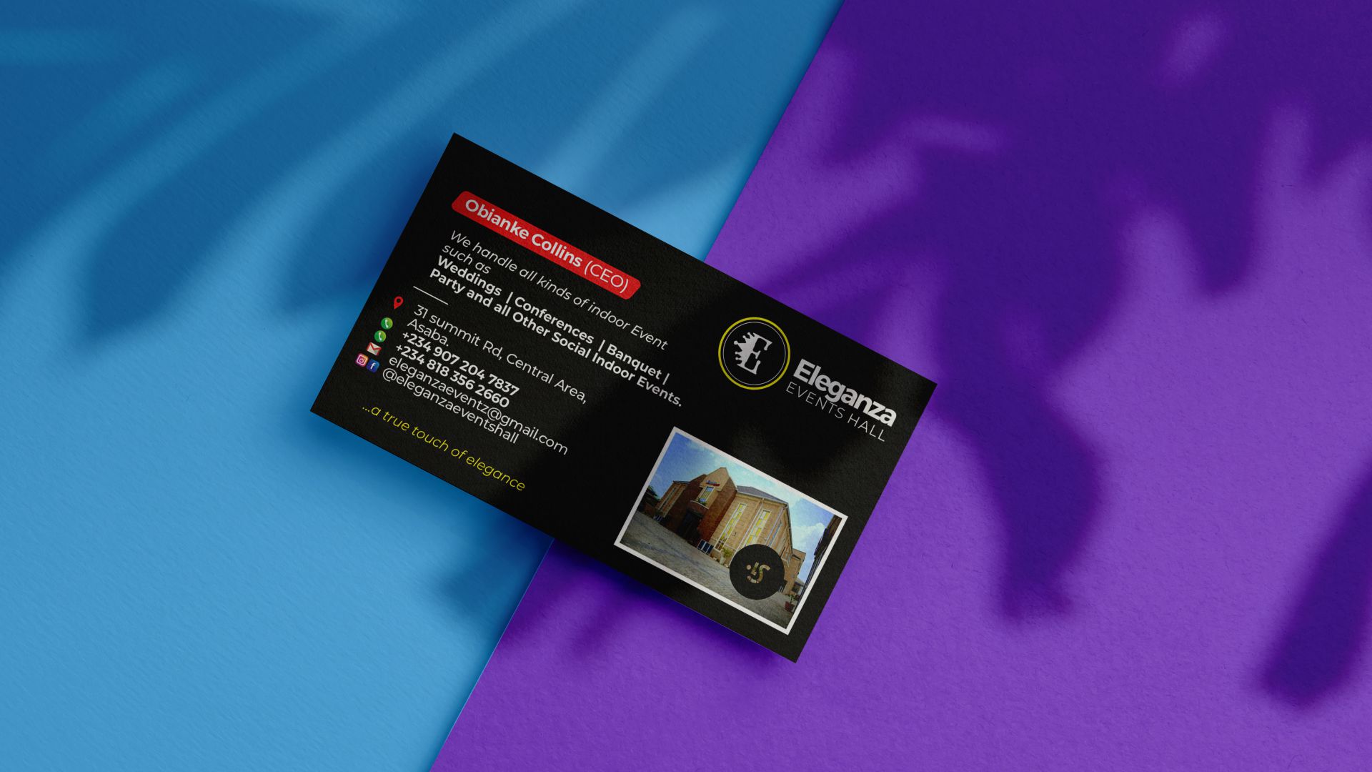 Creative Single-sided Business Card Design and Printing
