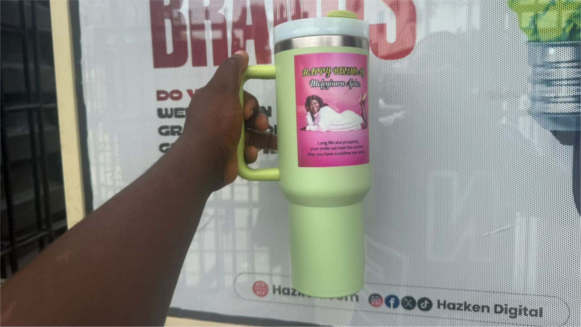 Tumblers Stanley Cup Print and Design in Lagos Nigeria