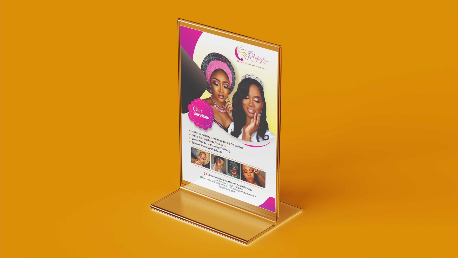 Acrylic Table Top Sign Holder Branding in Lagos Nigeria