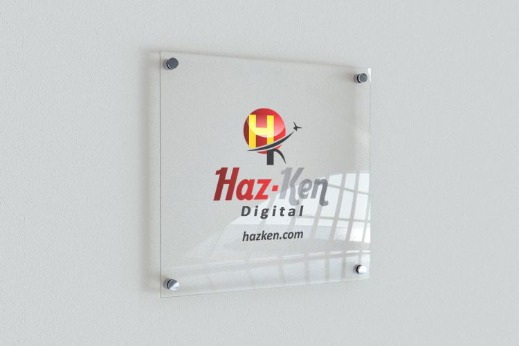 Hazken Signage Logo mockups psd